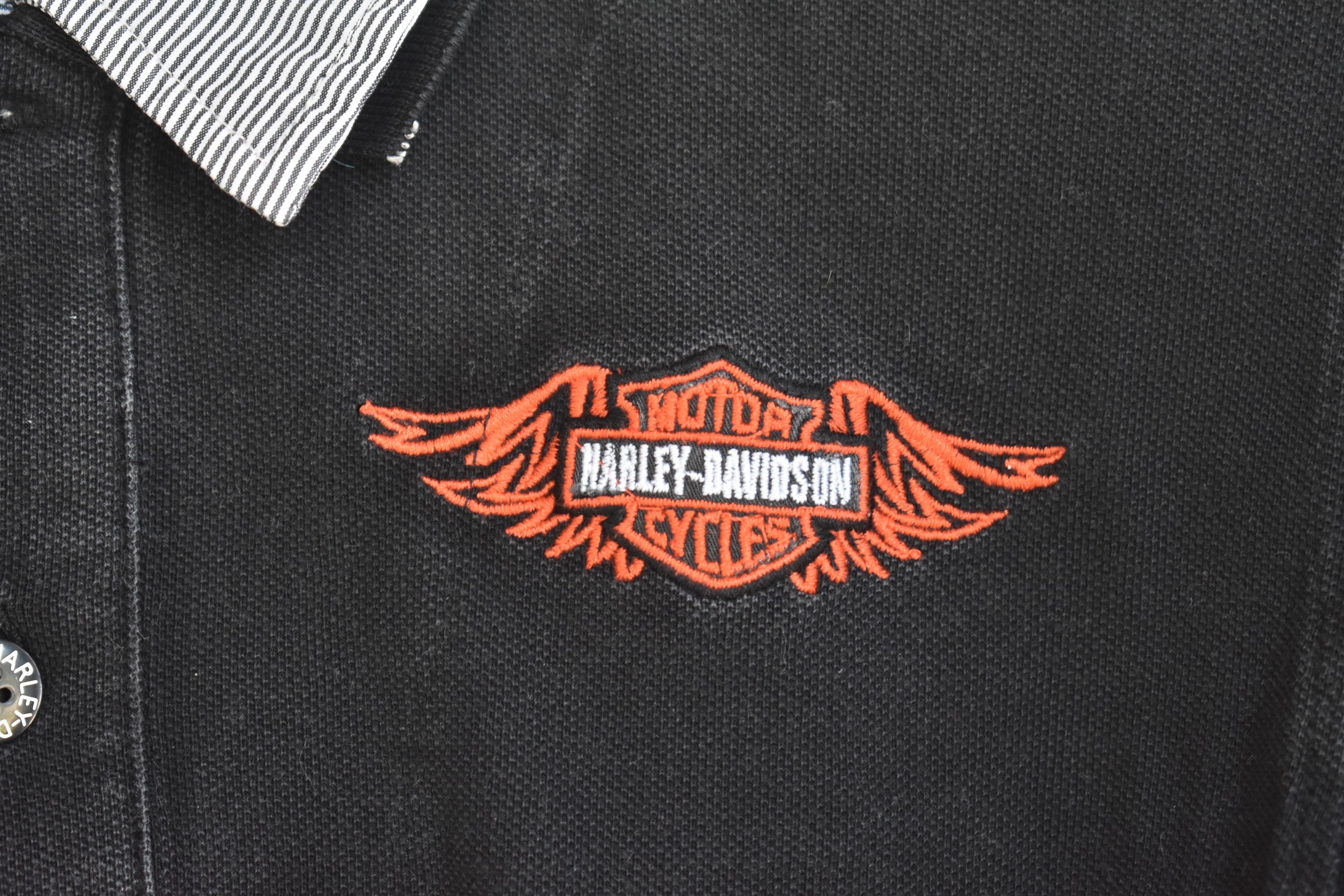 Harley Davidson × Vintage Vintage Harley Davidson Embroidery Logo Long Sleeve T-shirt Size S / US 4 / IT 40 - 3 Thumbnail