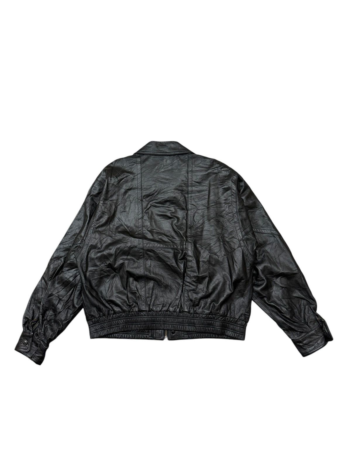 Pierre Balmain Vintage Pierre Balmain Paris Bomber Leather Jacket Size US L / EU 52-54 / 3 - 2 Thumbnail