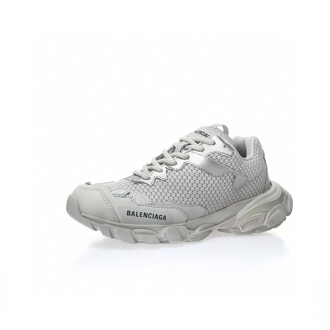 Balenciaga o1mt1gz0824 Track.3 Sneaker in Light Gray Size US 12 / IT 42 - 2 Thumbnail