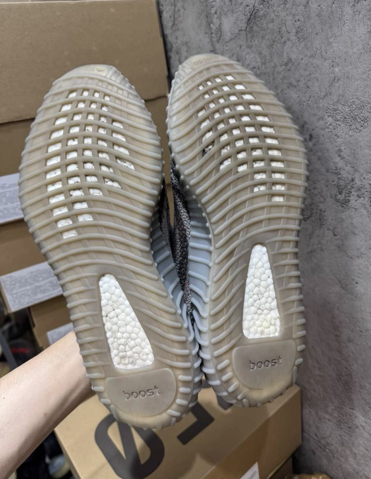 Adidas Adidas Yeezy 350 Grey Orange Reflective K37 Size US 13 / EU 46 - 9 Thumbnail