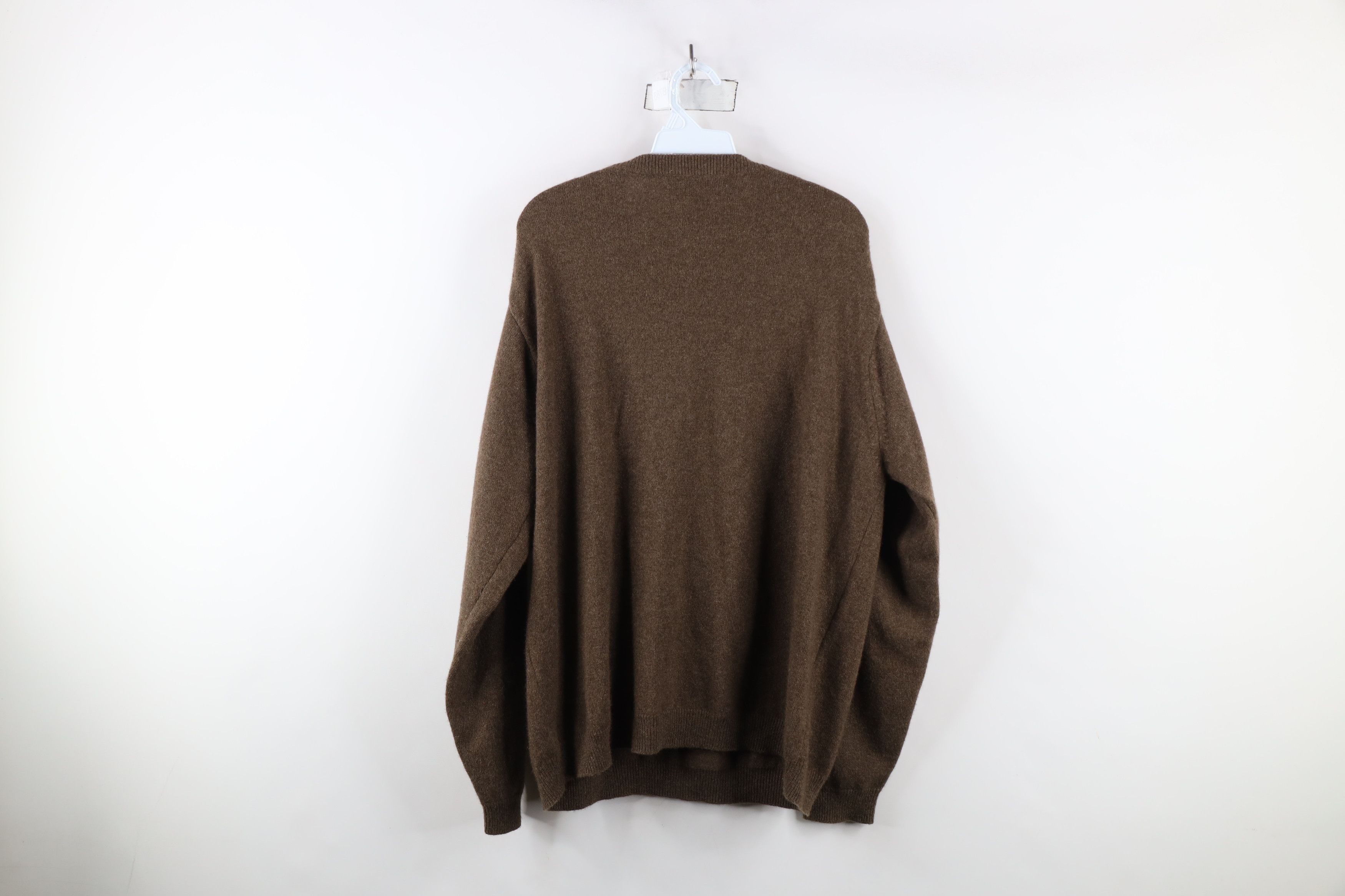 Vintage Vintage 90s Streetwear Cashmere Knit Crewneck Sweater Brown Size US L / EU 52-54 / 3 - 6 Thumbnail