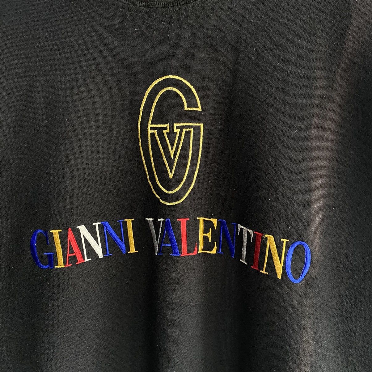 Gianni Valentino Vintage 90s Designer Gianni Valentino Embroided Sweatshirt Size US L / EU 52-54 / 3 - 5 Thumbnail