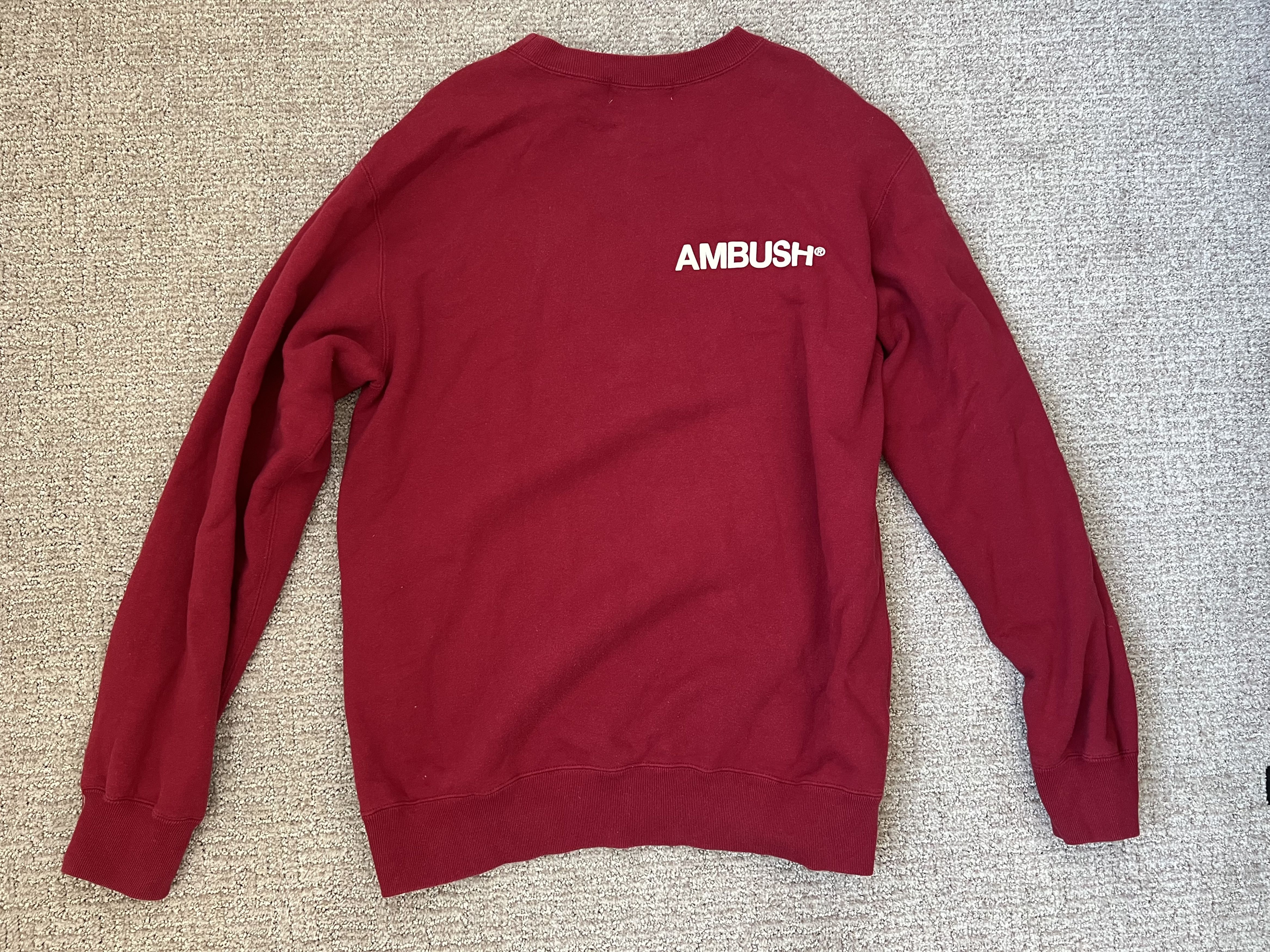 Ambush Design Ambush Exclusive Rare Red Back Crewneck Size M 2 Size US M / EU 48-50 / 2 - 5 Thumbnail