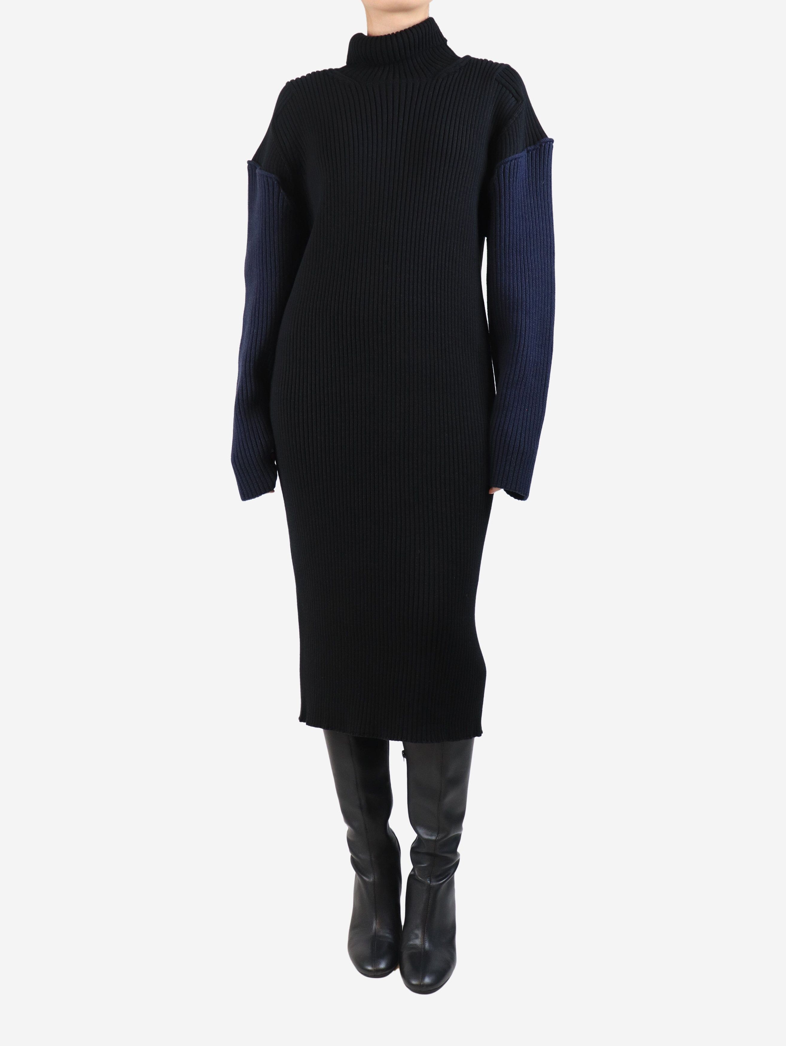 The Row Black and navy ribbed knit dress - S Size S / US 4 / IT 40 - 1 Thumbnail