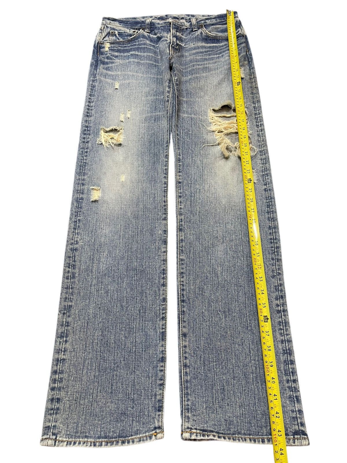 14th Addiction Vintage Japanese Brand Faded Wash Distressed Style Jeans Size US 32 / EU 48 - 12 Thumbnail
