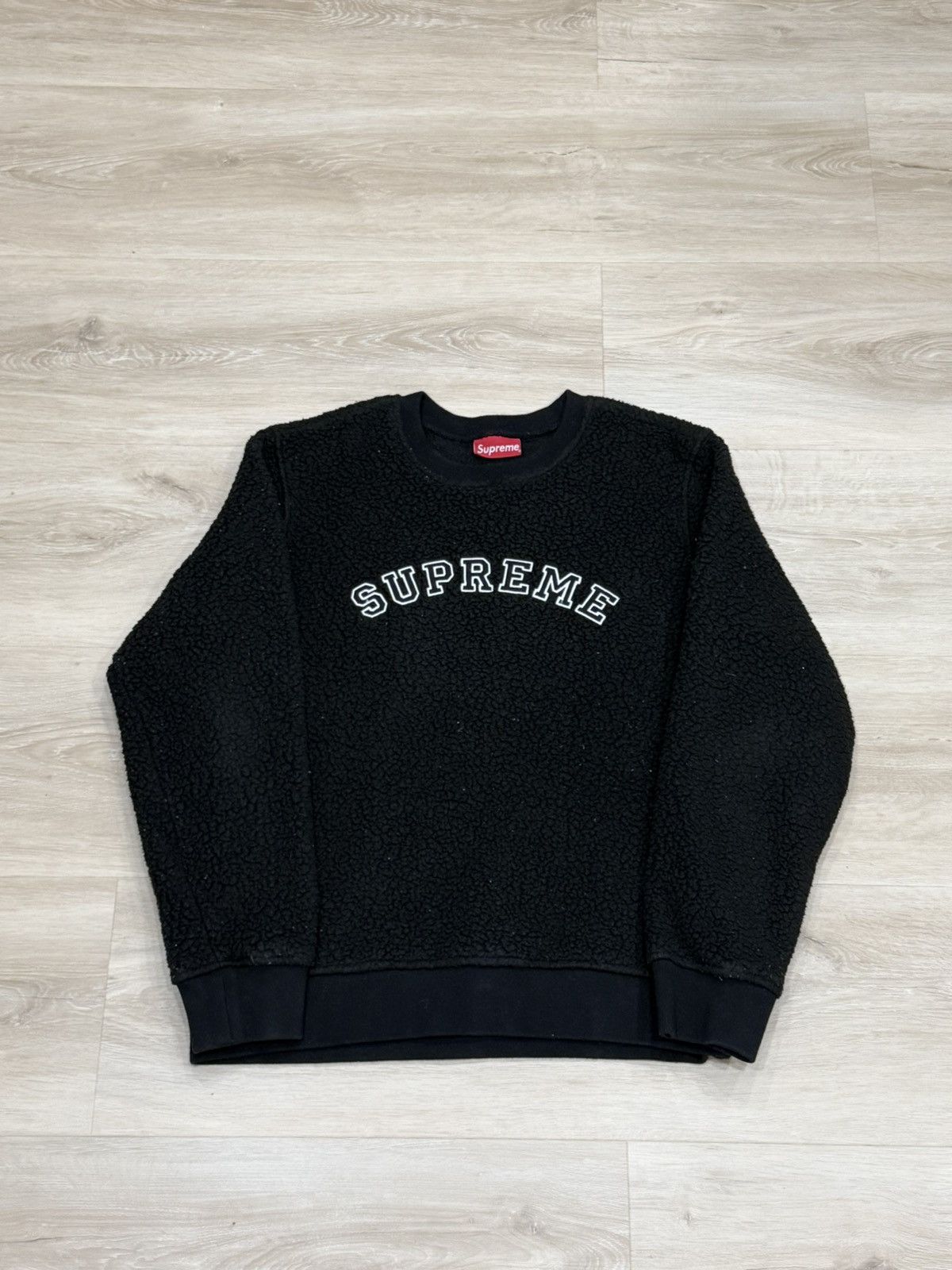Supreme Supeme FW17 Polartec Deep Pile Crewneck Sweatshirt Size US M / EU 48-50 / 2 - 1 Thumbnail