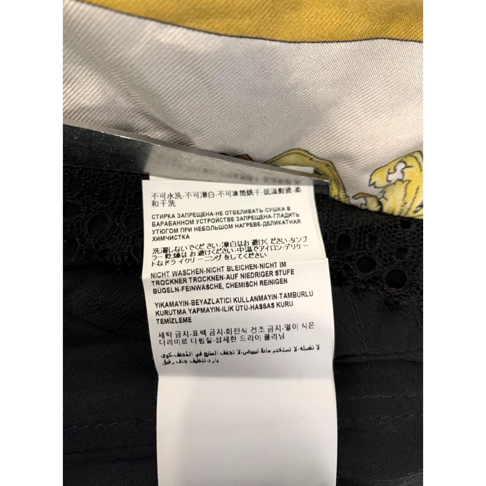 Versace Versace Bustier Top Silk Barocco Print Gold Medusa Lace Trim Black White Women's Sz IT 40 S Size S / US 4 / IT 40 - 7 Thumbnail