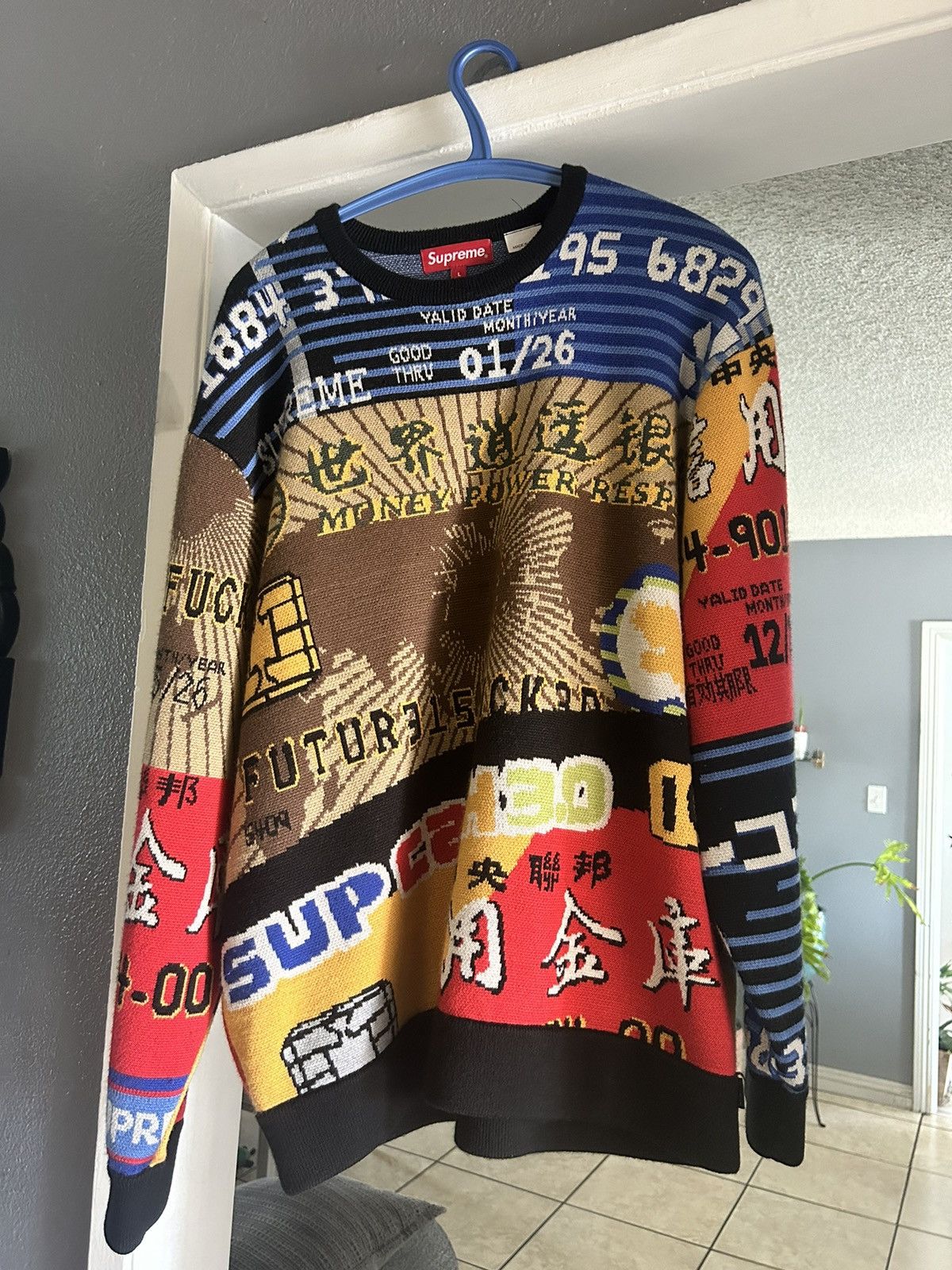 Supreme Supreme Credit Cards Sweater Black | Grailed