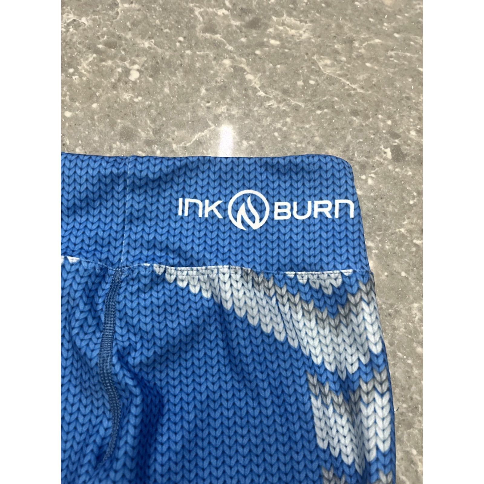 Vintage INKnBURN Leggings Womens 0 Blue Pockets Geometric Print Activewear Compression 0 Womens blue sweater print pockets Size XS / US 0-2 / IT 36-38 - 6 Thumbnail