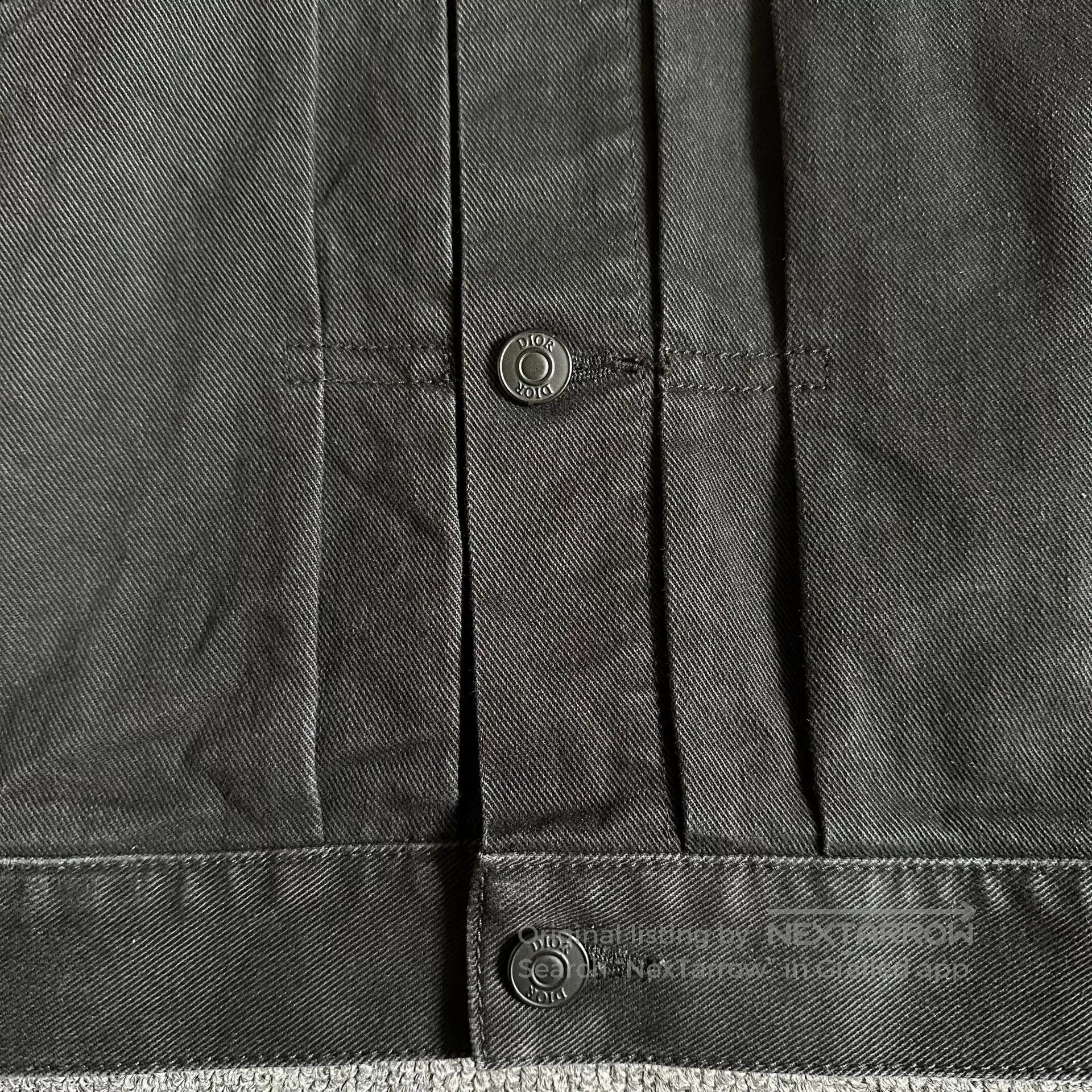 Dior Dior Black Distressed Back Floral Denim Jacket. Size US L / EU 52-54 / 3 - 2 Thumbnail