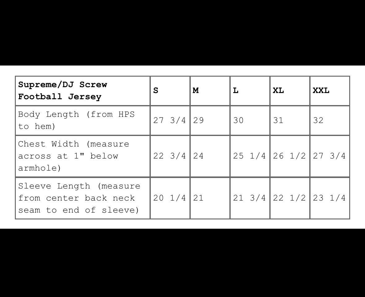 Supreme Supreme DJ Screw Football Jersey Black Size Small Size US S / EU 44-46 / 1 - 7 Thumbnail