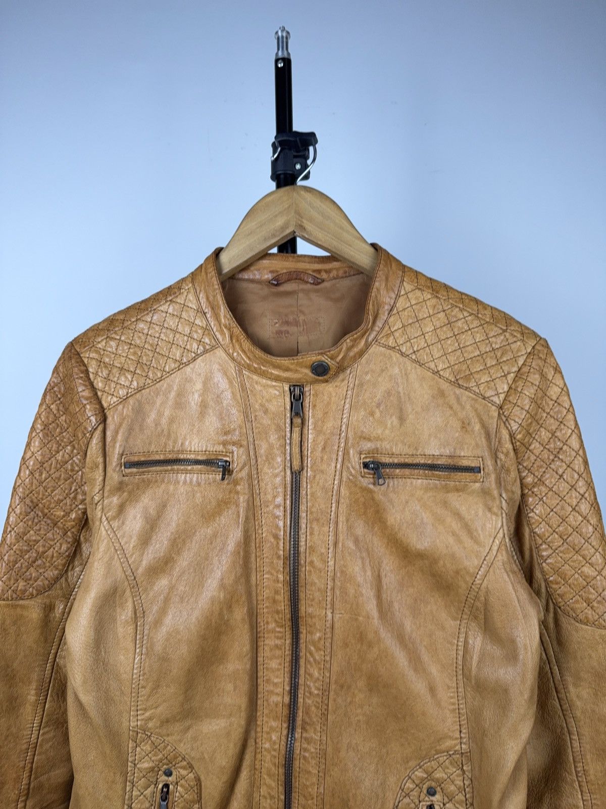 Genuine Leather Archive Y2K Leather Biker Moto Avant Garde Jacket Cafe Racer Size L / US 10 / IT 46 - 2 Thumbnail