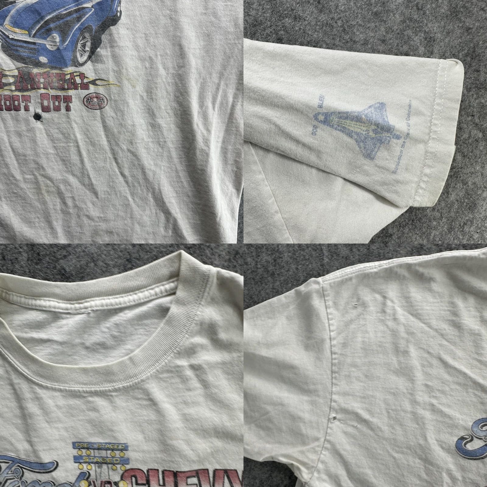 Hanes VINTAGE Ford vs Chevy T-Shirt Mens Large Cars Racing Automotive 2000s Drag Racing Size US L / EU 52-54 / 3 - 8 Thumbnail