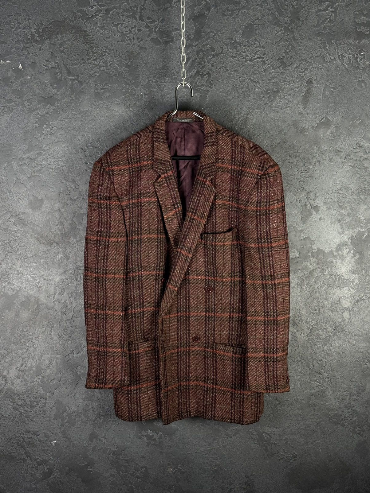 Versace Vintage Gianni Versace 80s-90s Double Breasted Blazer Wool Size 50R - 5 Thumbnail