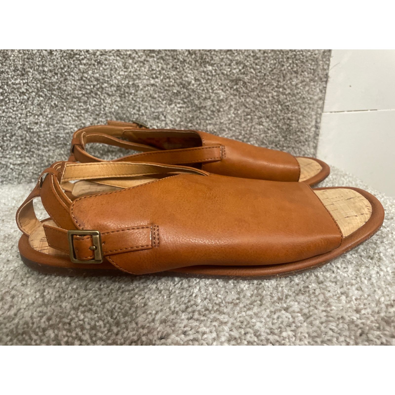Kork-Ease Korks by Kork Ease Open-Toe Slingback Buckle Brown Sandal,10 Size US 10 / IT 40 - 2 Thumbnail