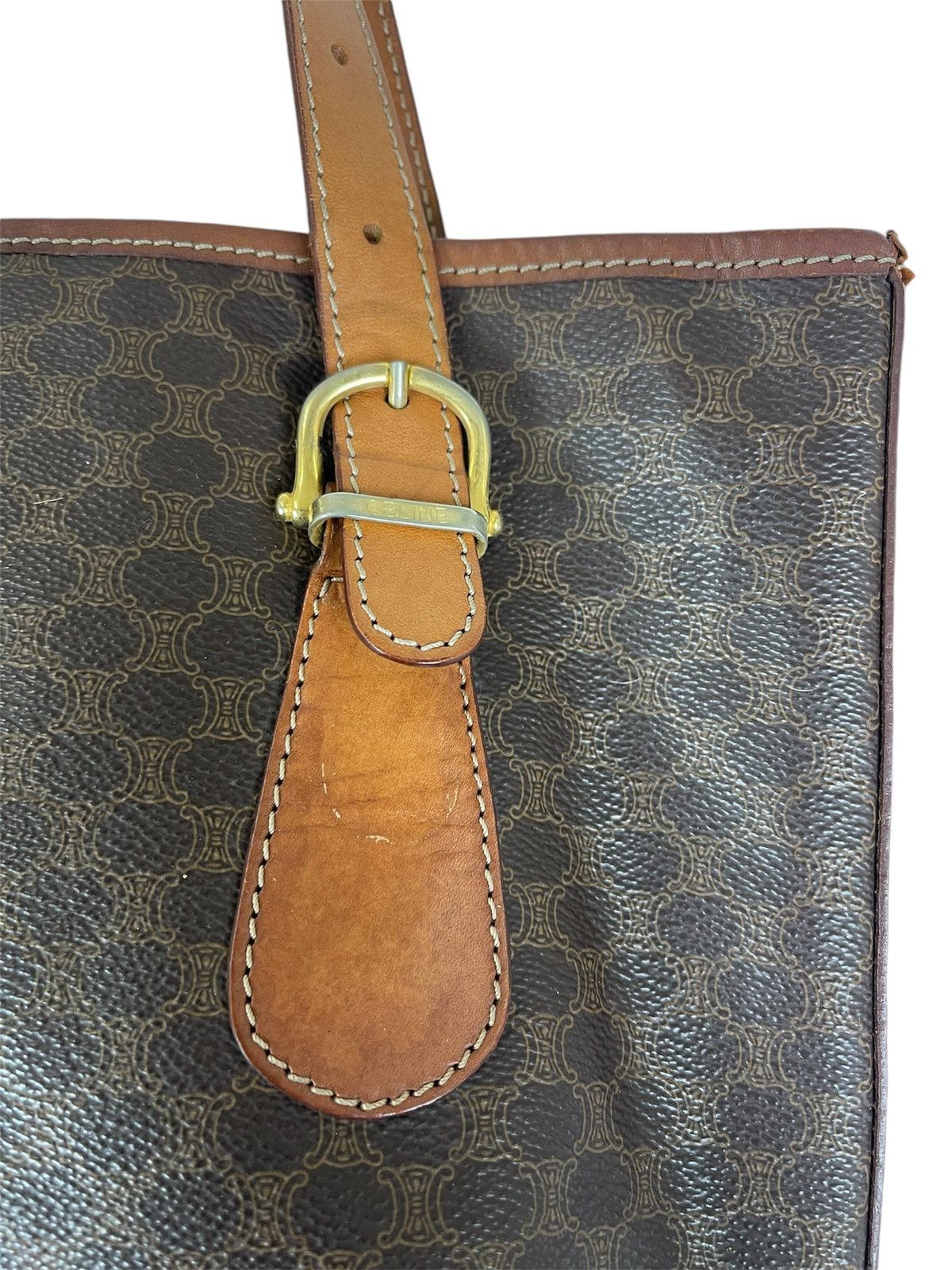 CELINE MACADAM BUCKET BAG