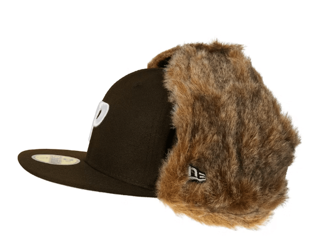 New Era × Palace Palace New Era Mask Dogear 59Fifty Brown 7 5/8 Fur Size ONE SIZE - 4 Thumbnail