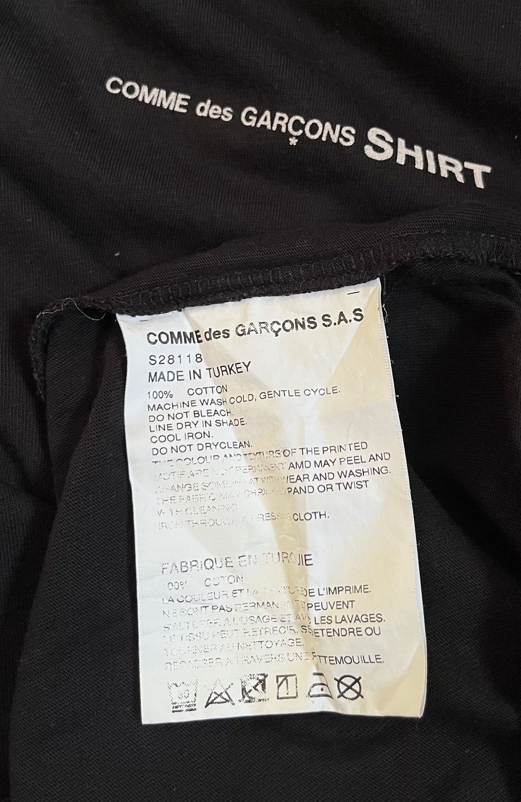 Comme des Garcons Cdg shirt logo black longsleeve Size US S / EU 44-46 / 1 - 5 Thumbnail