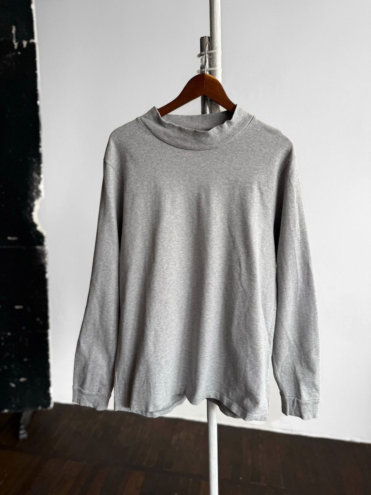 Beams Japan Beams Japan Mens Grey Mock Neck Long Sleeve T-Shirt Pullover Size US L / EU 52-54 / 3 - 1 Thumbnail