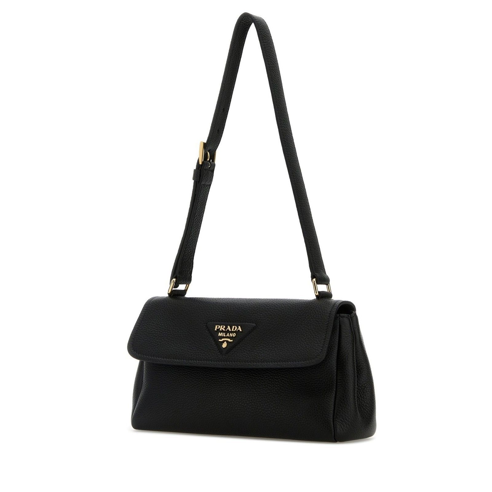 Prada PRADA Black Leather Shoulder Bag New And Authentic Size ONE SIZE - 2 Thumbnail