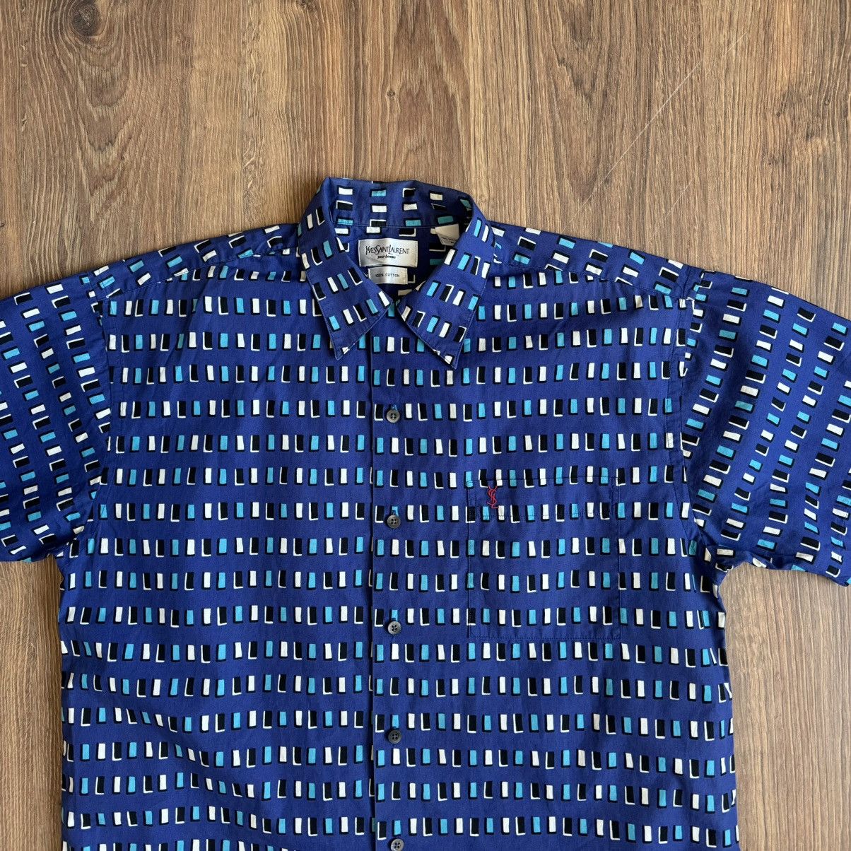 Yves Saint Laurent YSL Yves Saint Laurent Shirt Button Up Printed Graphic Vntg Size US M / EU 48-50 / 2 - 2 Thumbnail