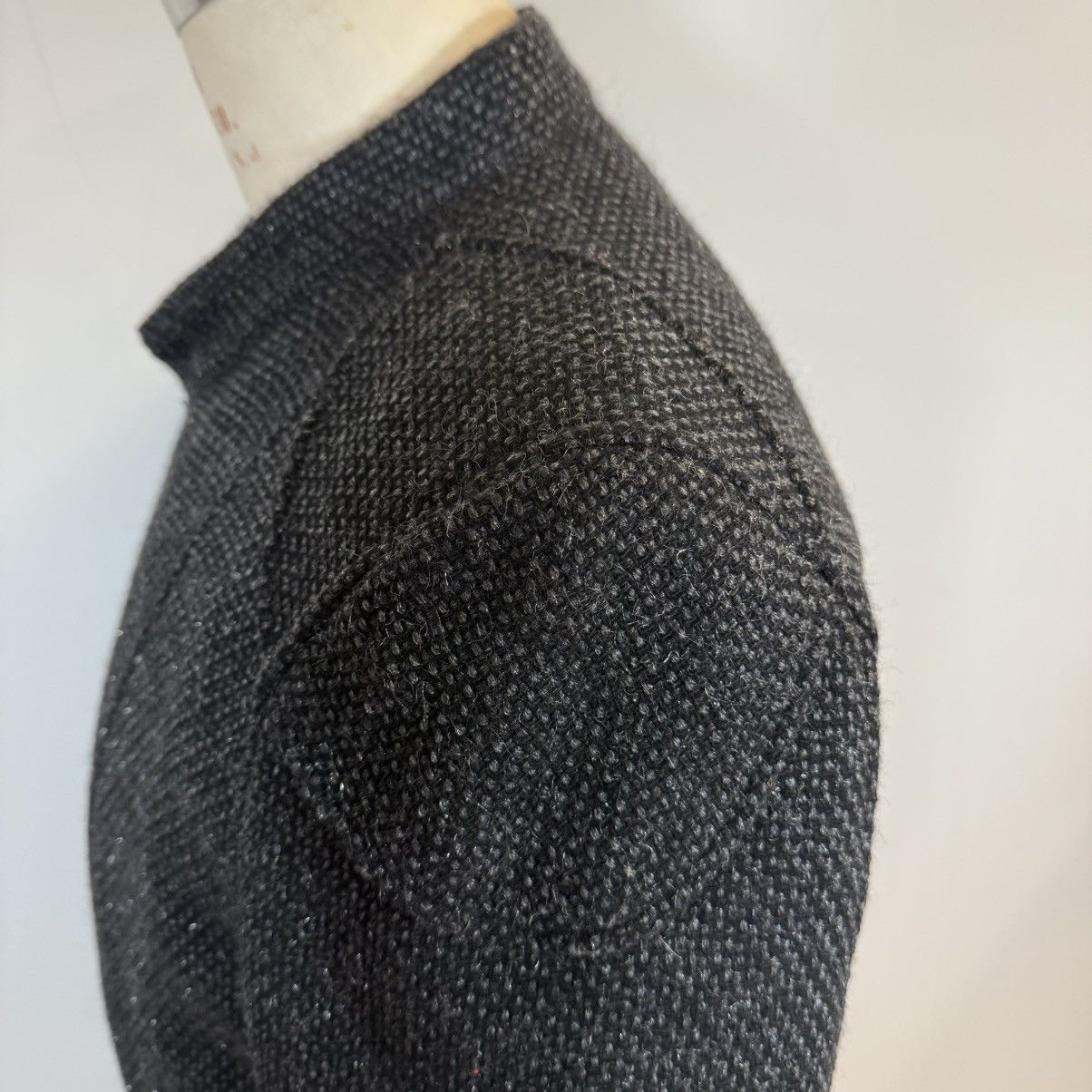 Japanese Brand Hiro Sawatari Black Lurex Boucle Moto Jacket Size US L / EU 52-54 / 3 - 9 Thumbnail