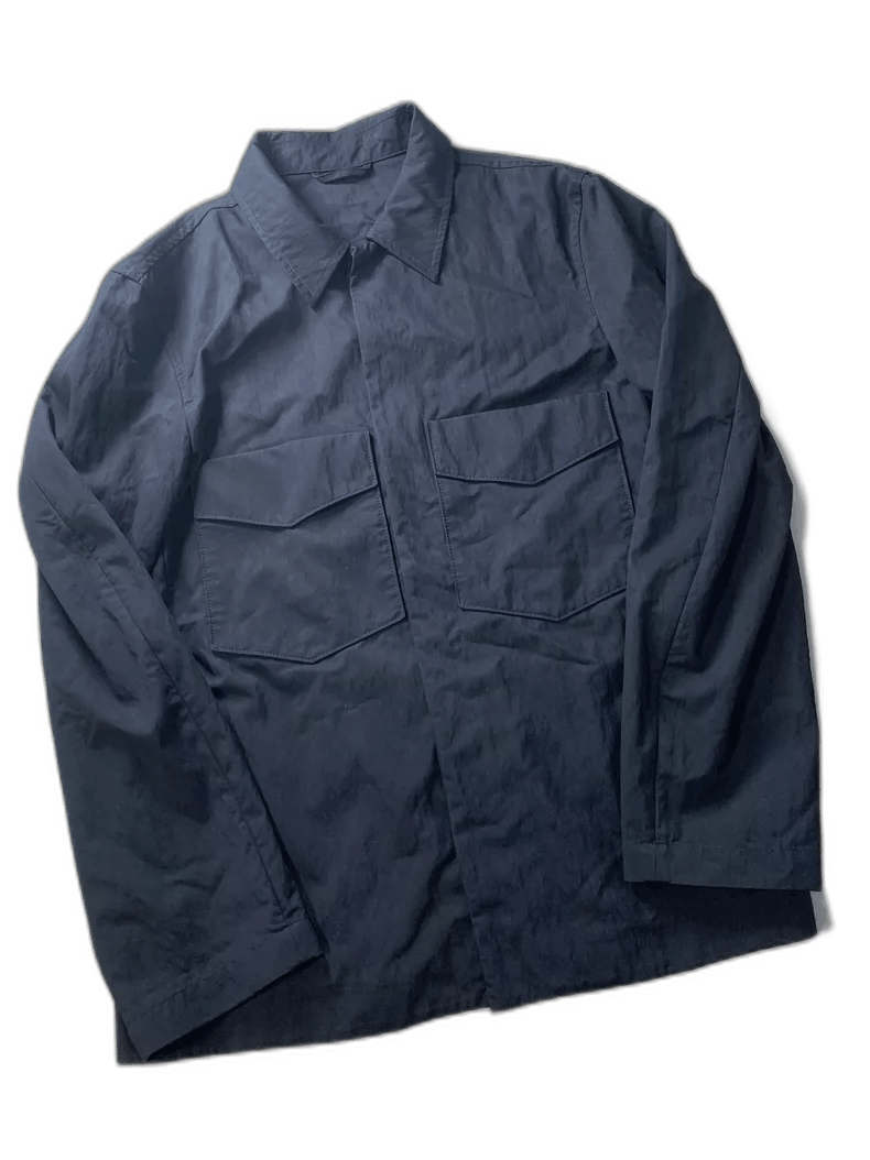 Acne Studios Acne Studios Dark Blue Button-Up Shirt Size US L / EU 52-54 / 3 - 1 Thumbnail