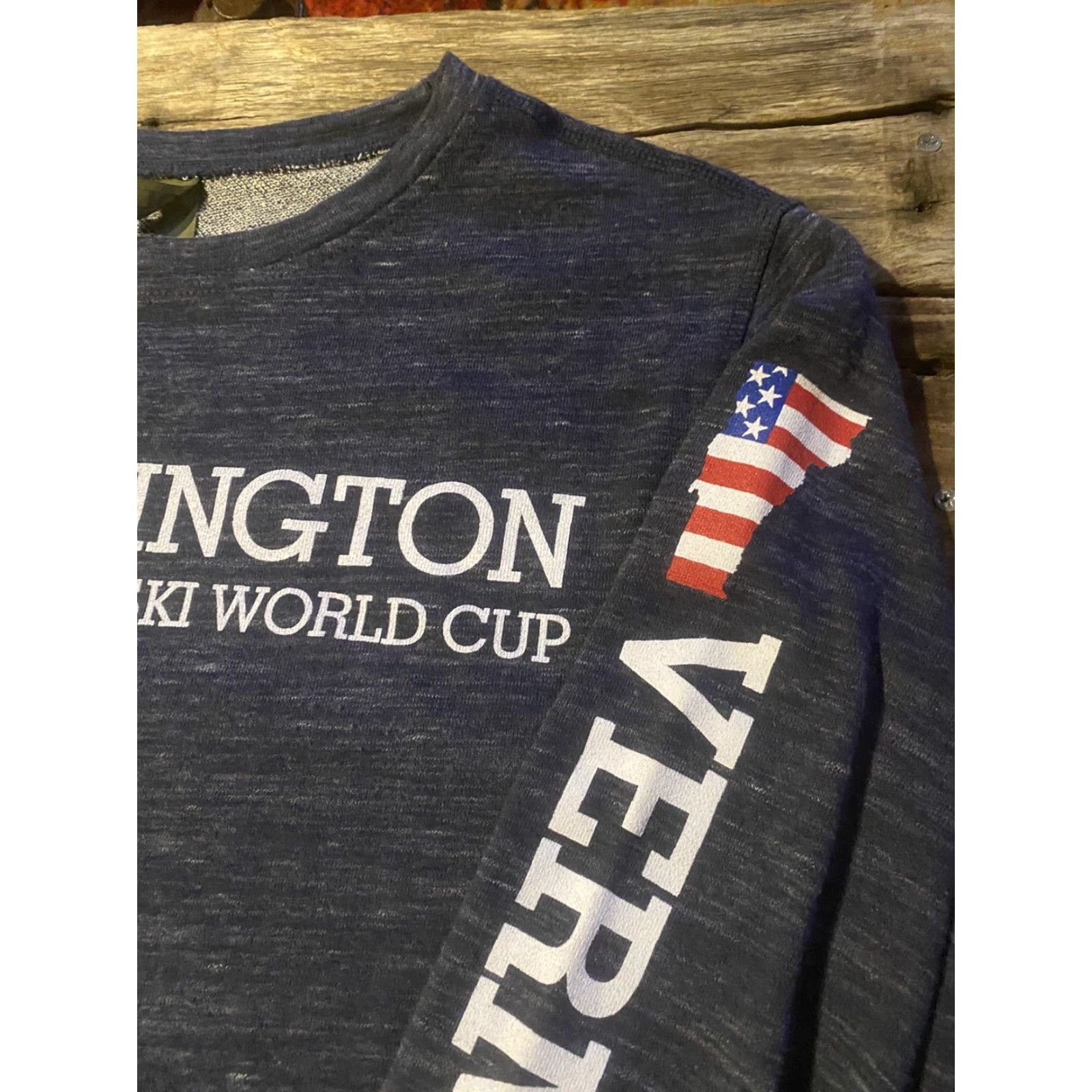 Vintage Ouray Killington Vermont Worl Cup Audi Ski Long Sleeve Shirt Gray Downhill Mens Small Crew Neck Cotton Blend Shirt Size US S / EU 44-46 / 1 - 3 Thumbnail