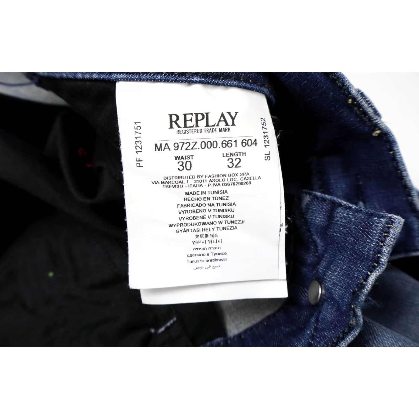 Replay REPLAY Grover Jeans Men's W30/L32 Blue Denim Whiskers Faded Zip Fly Slim Jeans Mens W30/L32 Blue Denim Whiskers Faded Zip Fly Size US 30 / EU 46 - 5 Thumbnail