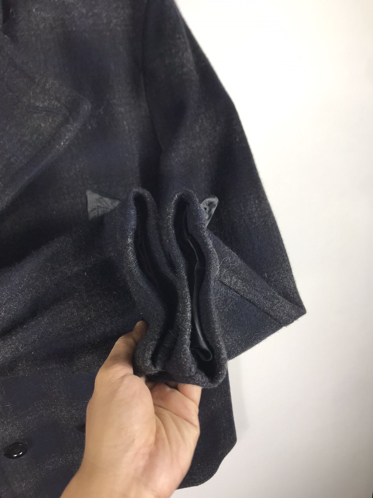 Edifice Japan 🔥417 Edifice Wool Double Breast Peacoat Size US L / EU 52-54 / 3 - 6 Thumbnail