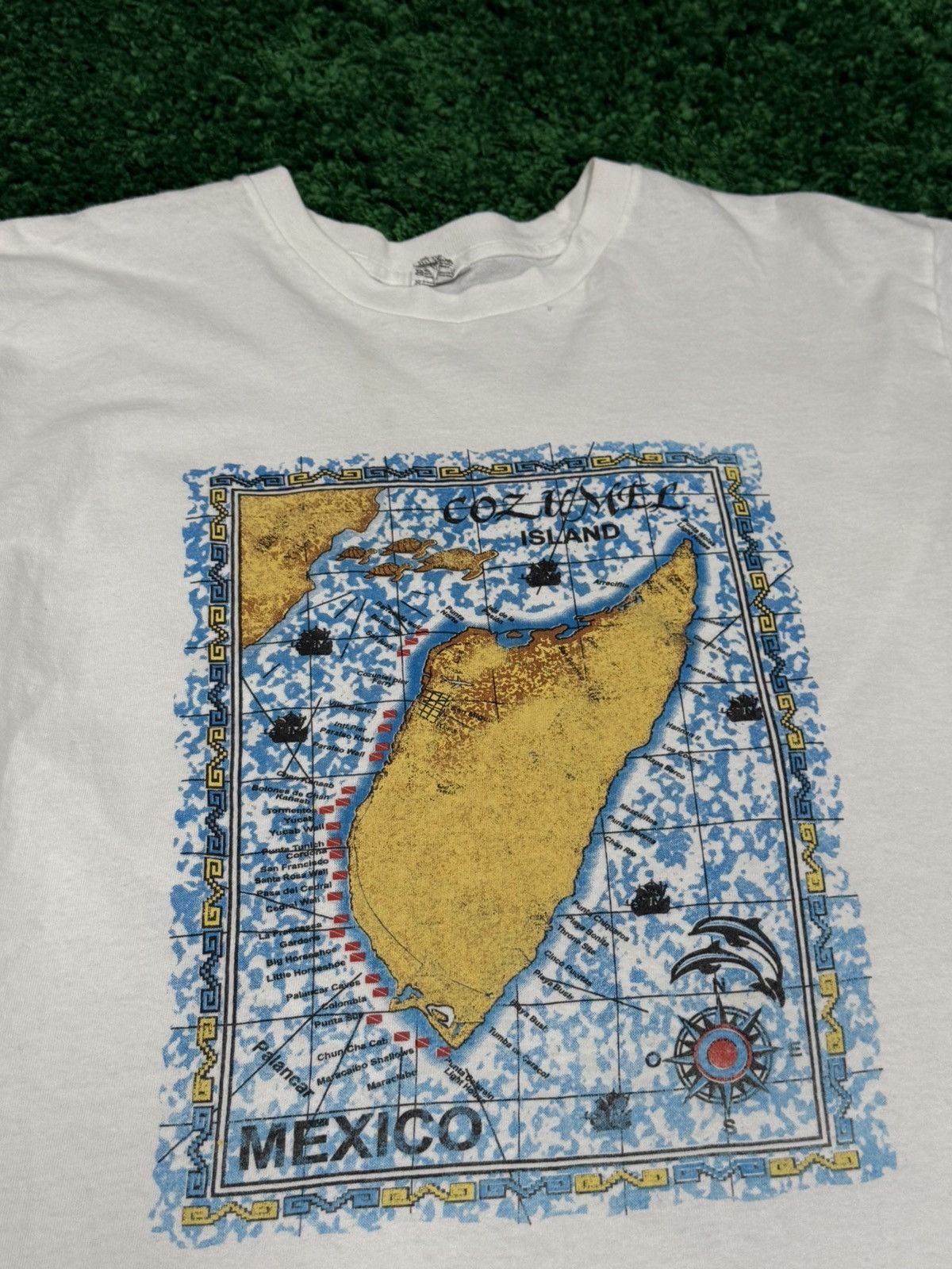 Vintage Vintage Yazbek Mexico Map Logo Tee Shirt Large White Size US L / EU 52-54 / 3 - 3 Thumbnail