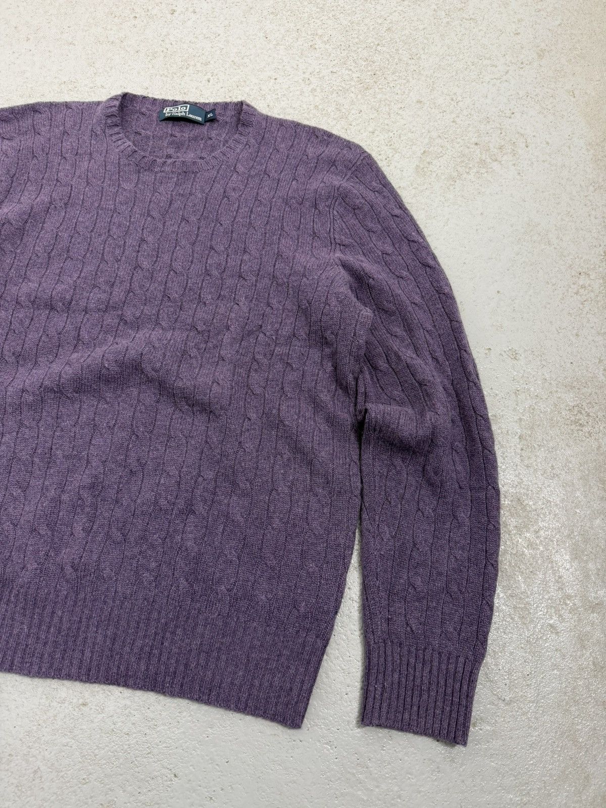Polo Ralph Lauren Vintage Polo Ralph Lauren Cable Knitted Cashmere Sweater Size US XL / EU 56 / 4 - 2 Thumbnail