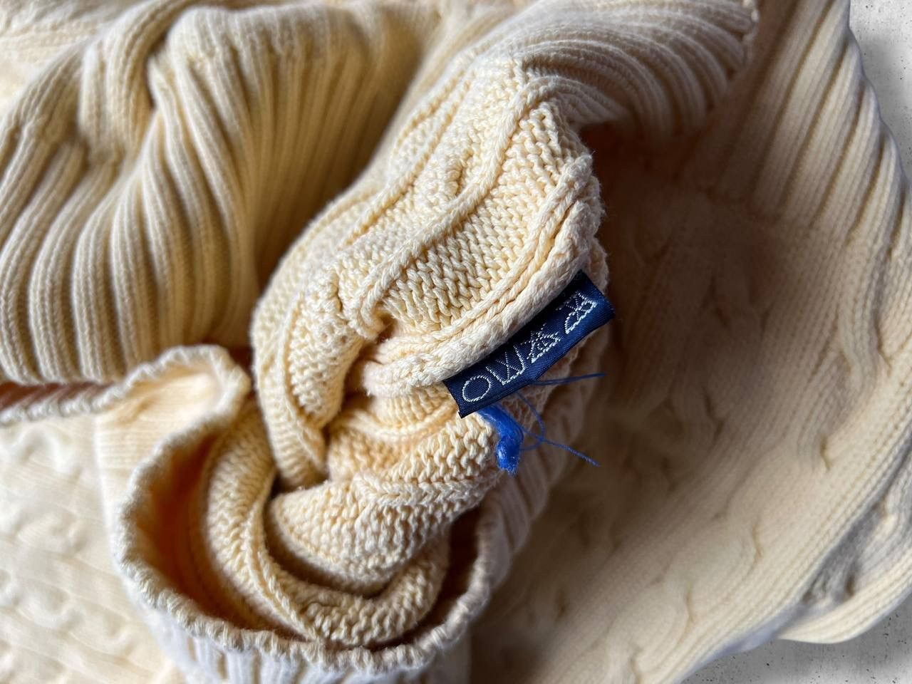Polo Ralph Lauren Polo Ralph Lauren RL Vintage cable knit XXL sweater yellow Size US XXL / EU 58 / 5 - 7 Thumbnail