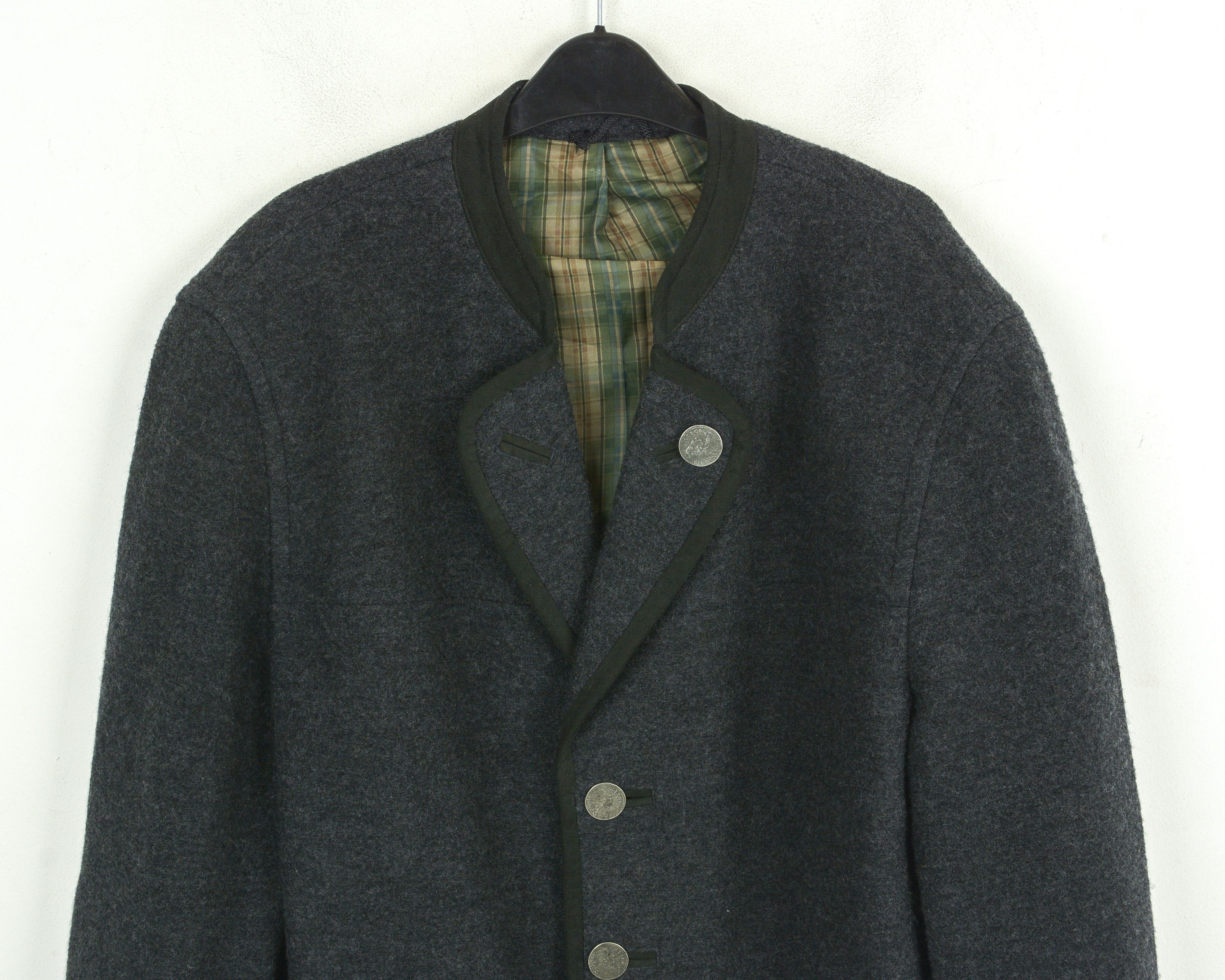 Julius JULIUS LANG Boiled Wool L Blazer Coat Trachten Jacket EU 52 Size 42R - 7 Thumbnail