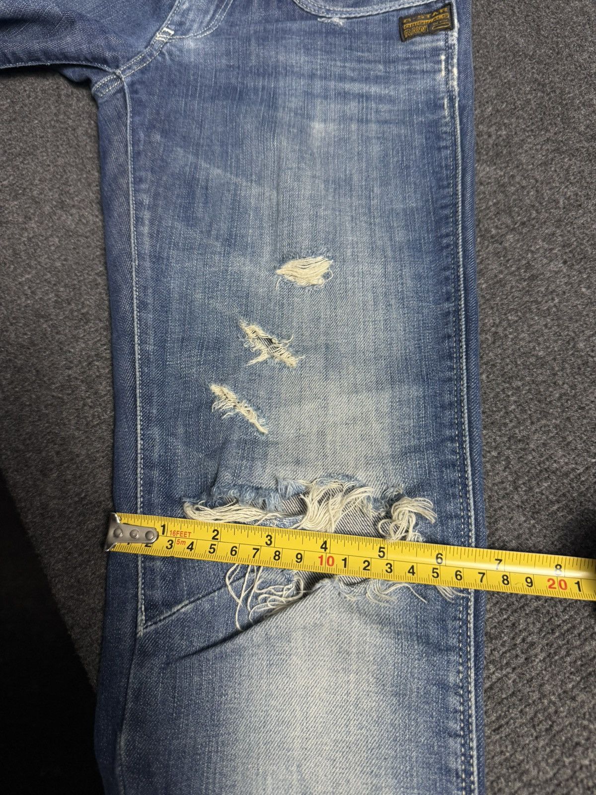 G-Star 00s G-Star RAW 3301 Distressed Punk Rock Denim Jeans Y2K Size 25" / US 0 / IT 36 - 21 Thumbnail