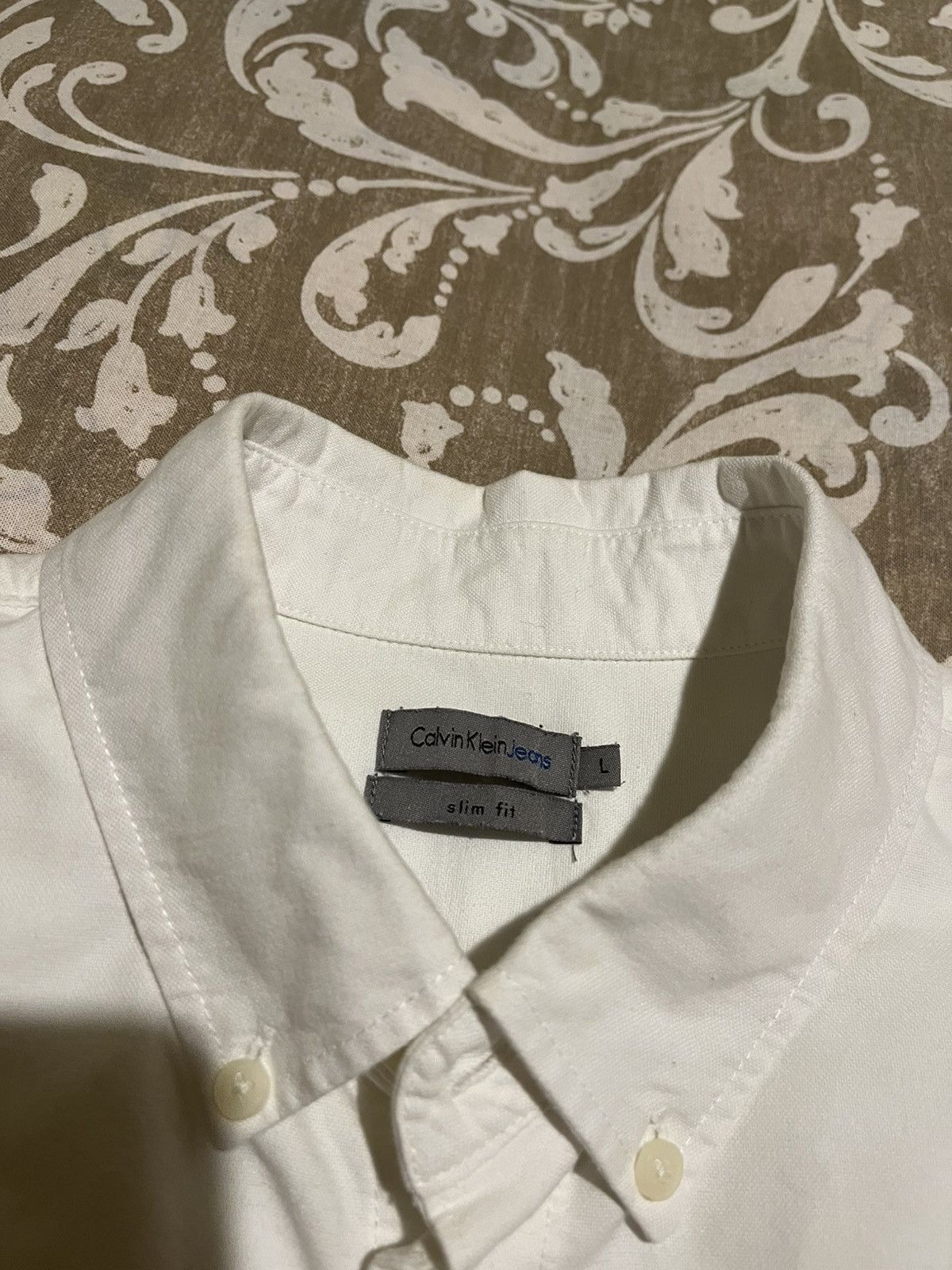 Calvin Klein Calvin Klein Jeans White Button-up Shirt Size US L / EU 52-54 / 3 - 2 Thumbnail