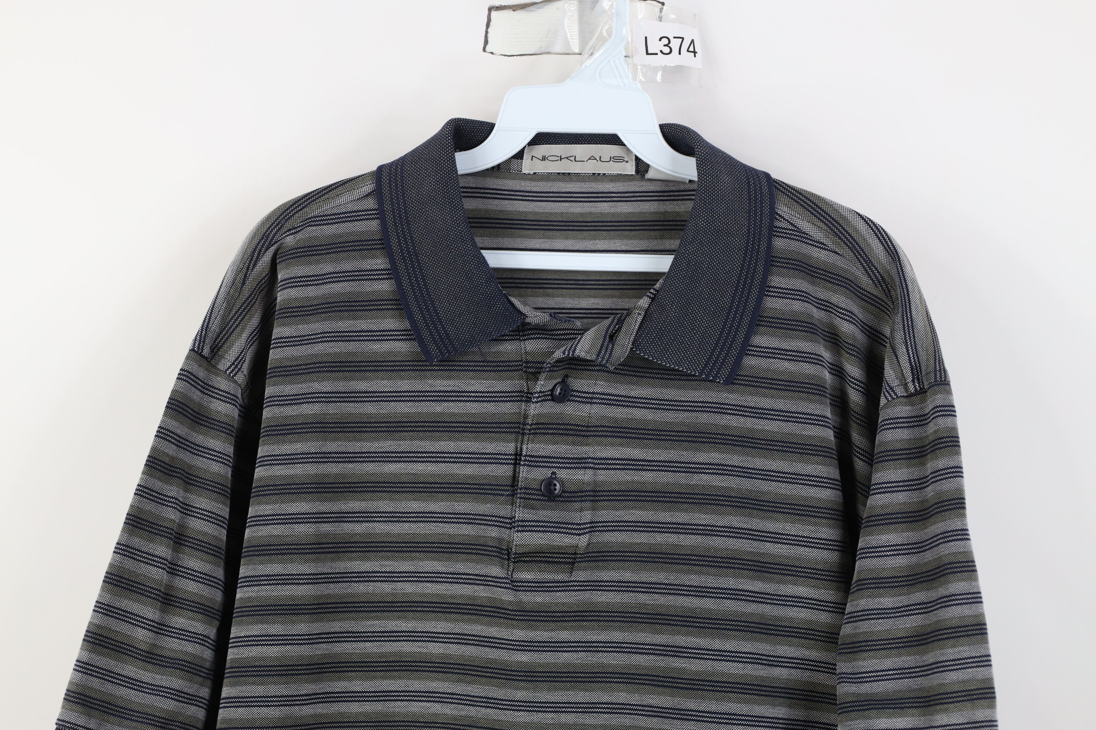 Vintage Vintage 90s Streetwear Block Knit Golf Polo Shirt Cotton Size US XL / EU 56 / 4 - 2 Thumbnail