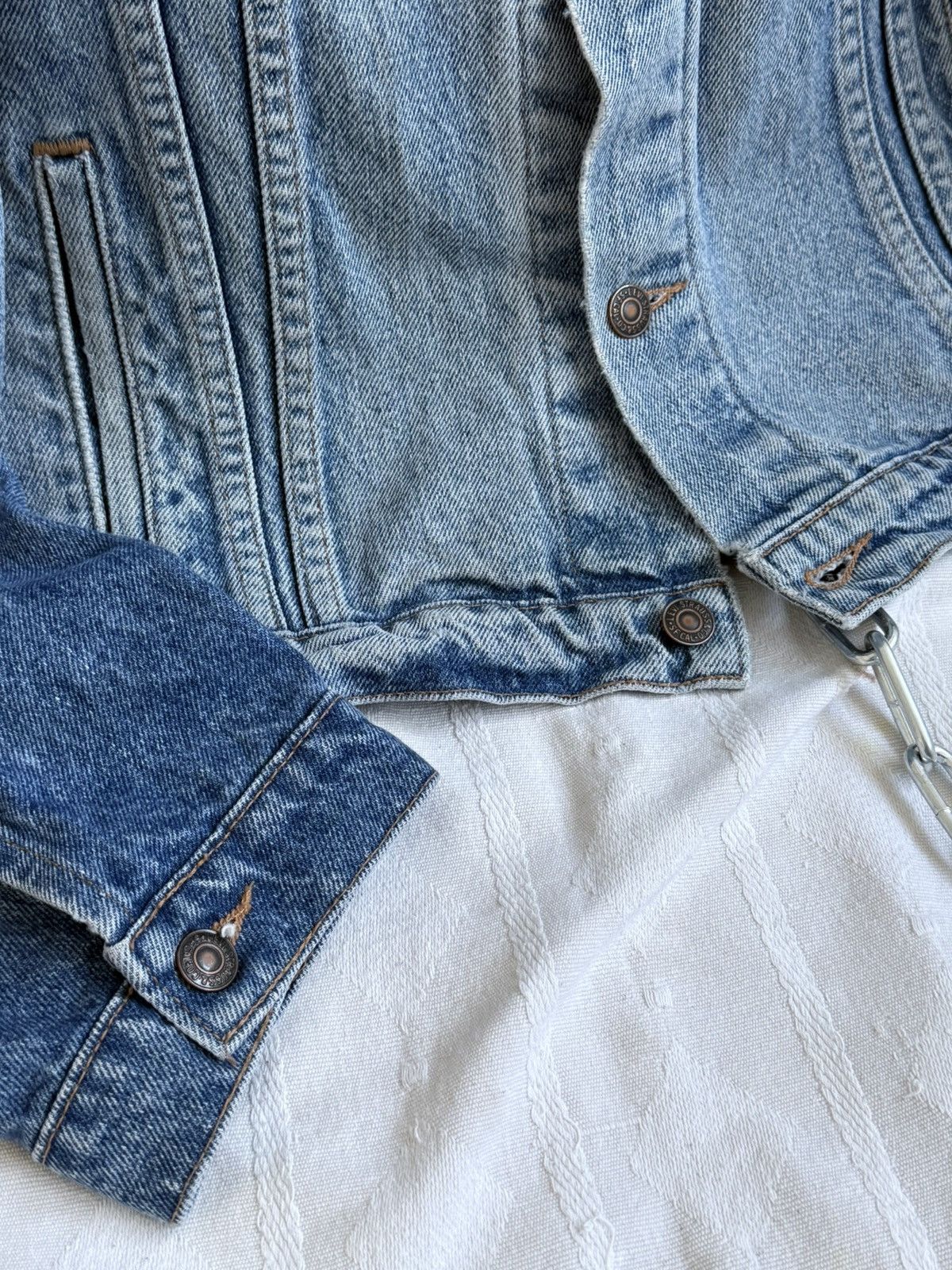 Levi's Vintage 80s Levi’s Orange Tab Washed Denim Jacket Size US L / EU 52-54 / 3 - 3 Thumbnail