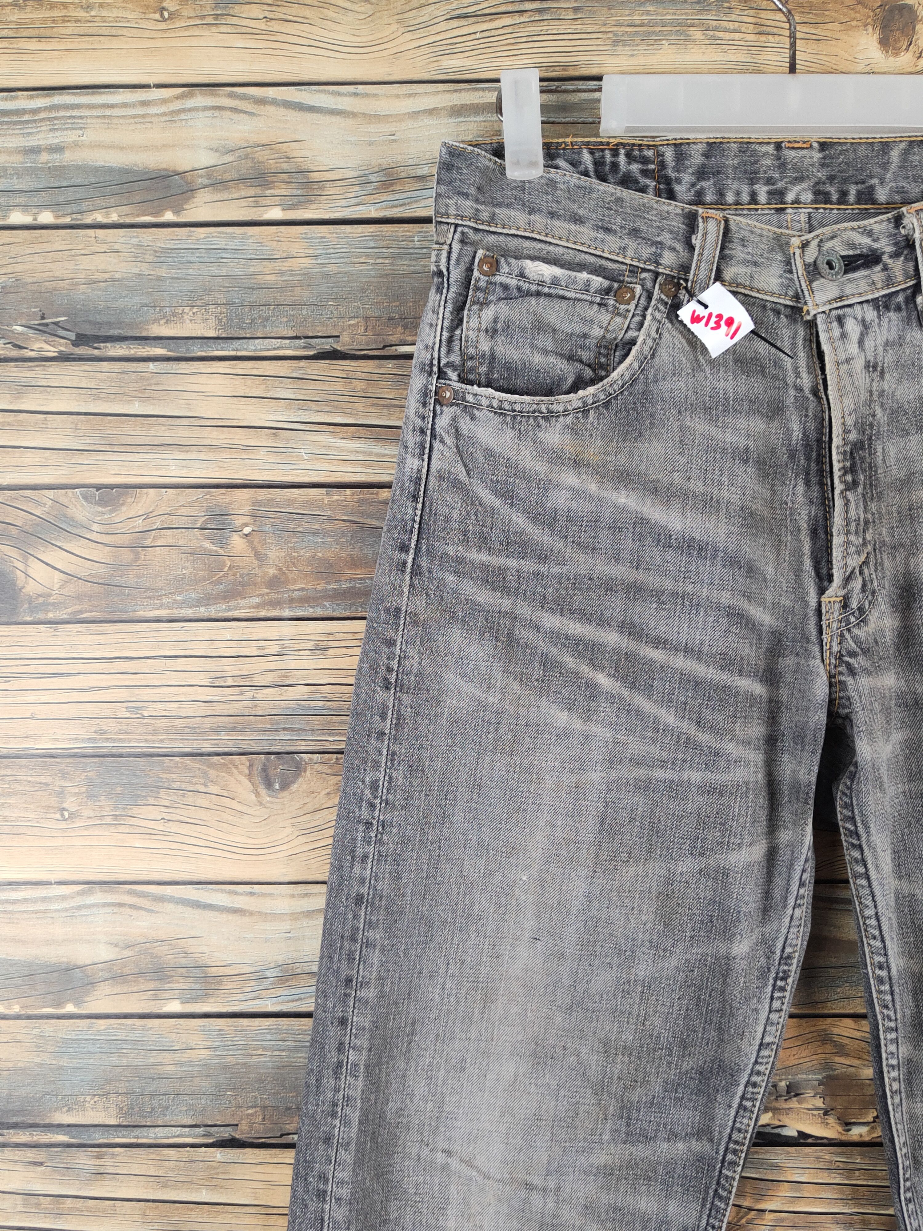 Levi's 503 Levi's Black Faded Distressed Ripped Jeans #W1391 Size US 29 - 3 Thumbnail