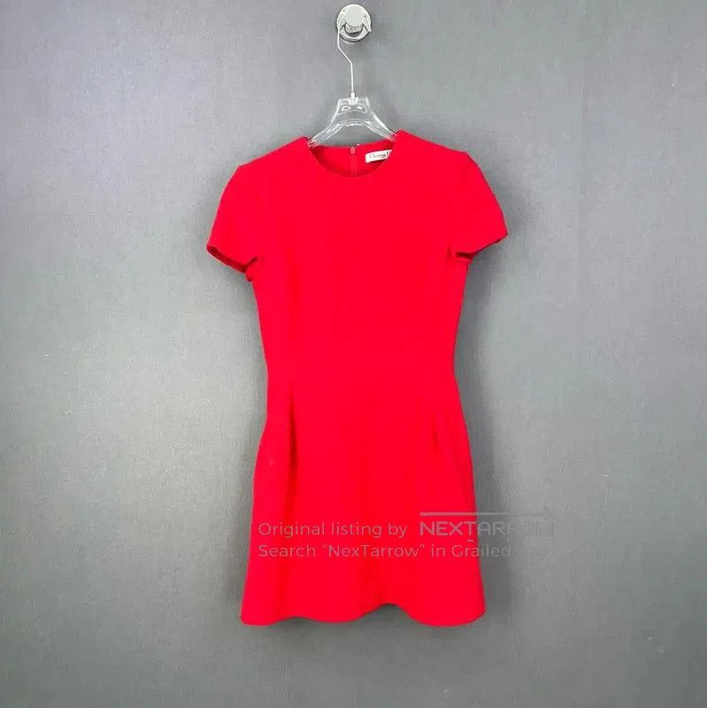 Dior Dior Red Cotton Short Dress . Size XXS / US 00 / IT 34 - 1 Thumbnail