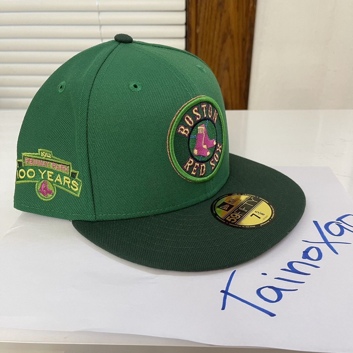 Myfitteds Boston Redsox 7 5/8 New Era 59fifty Green