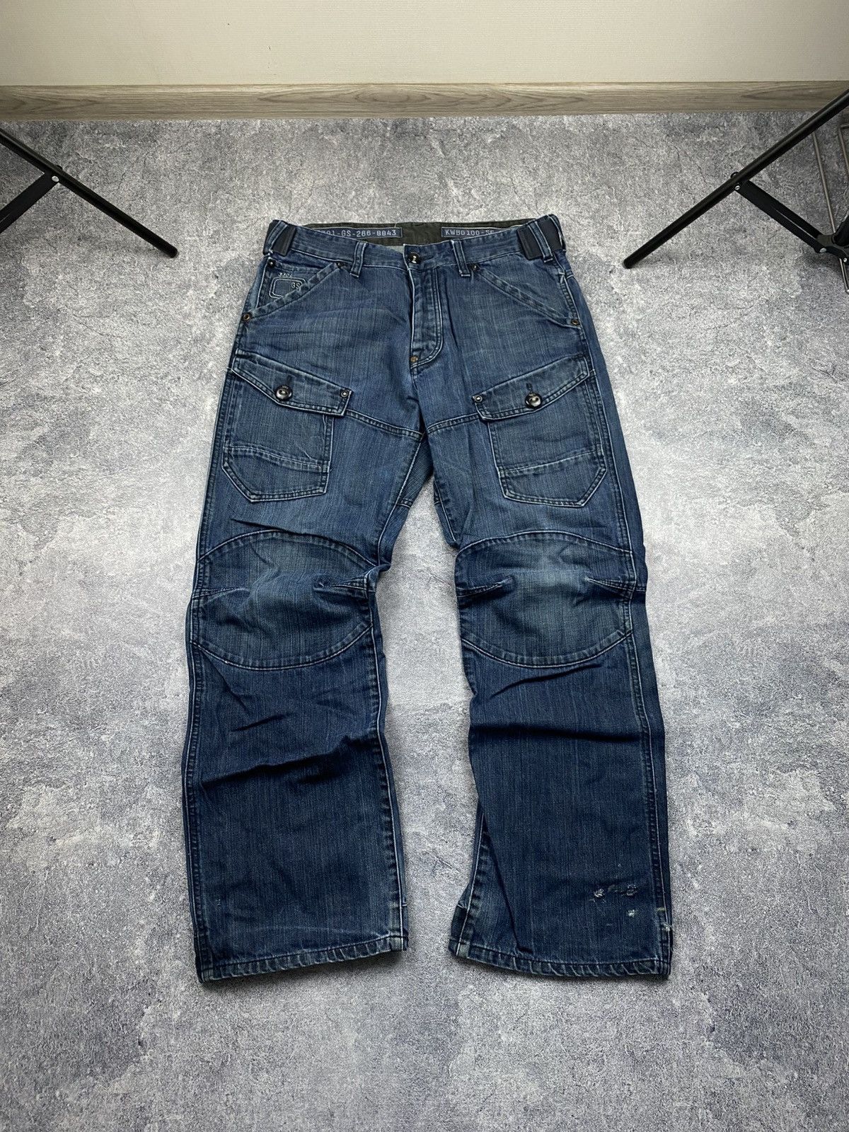 G-Star × Japanese Brand × Vintage Vintage G-Star Raw Japanese Distressed Cargo Pants Y2K Size US 34 / EU 50 - 1 Thumbnail