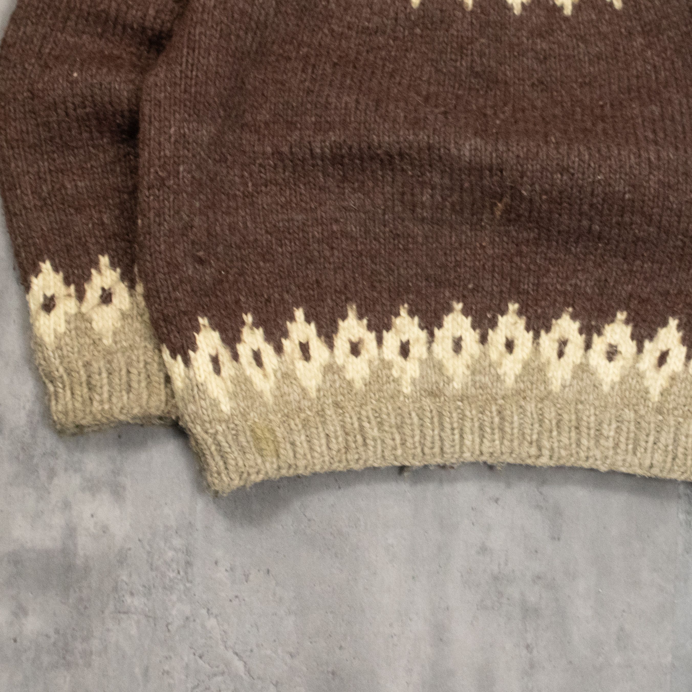 Vintage Vintage 90's Handmade Thick Wool Fleece Mock Neck Sweater Size US M / EU 48-50 / 2 - 8 Thumbnail