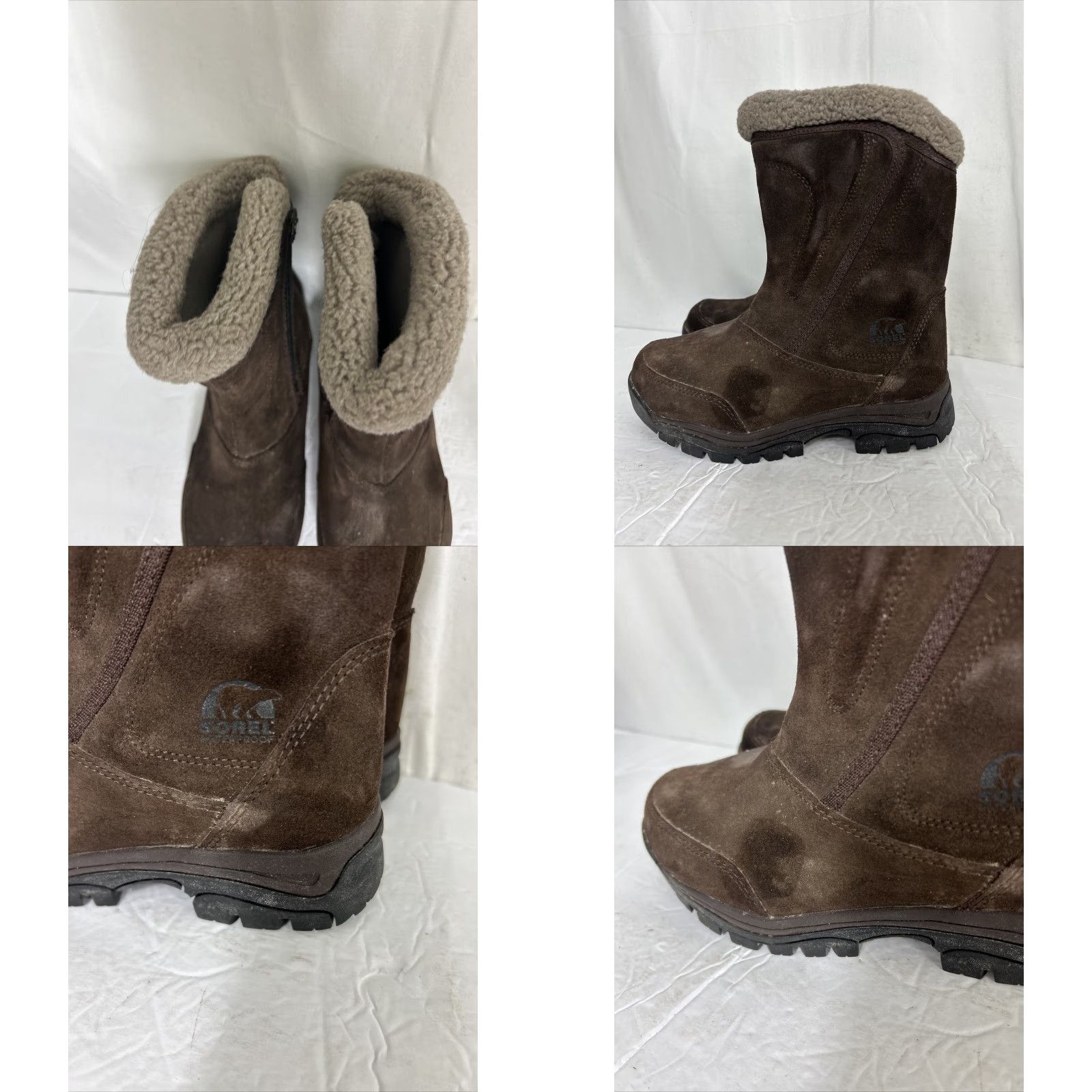 SOREL Sorel Women's WaterFall Boots Brown Suede WaterFall Boots Winter Boots WaterFall Boots Size 5.5 Brown Suede Zip Up Mid-Calf Women's Boots Size US 6 / IT 36 - 8 Thumbnail