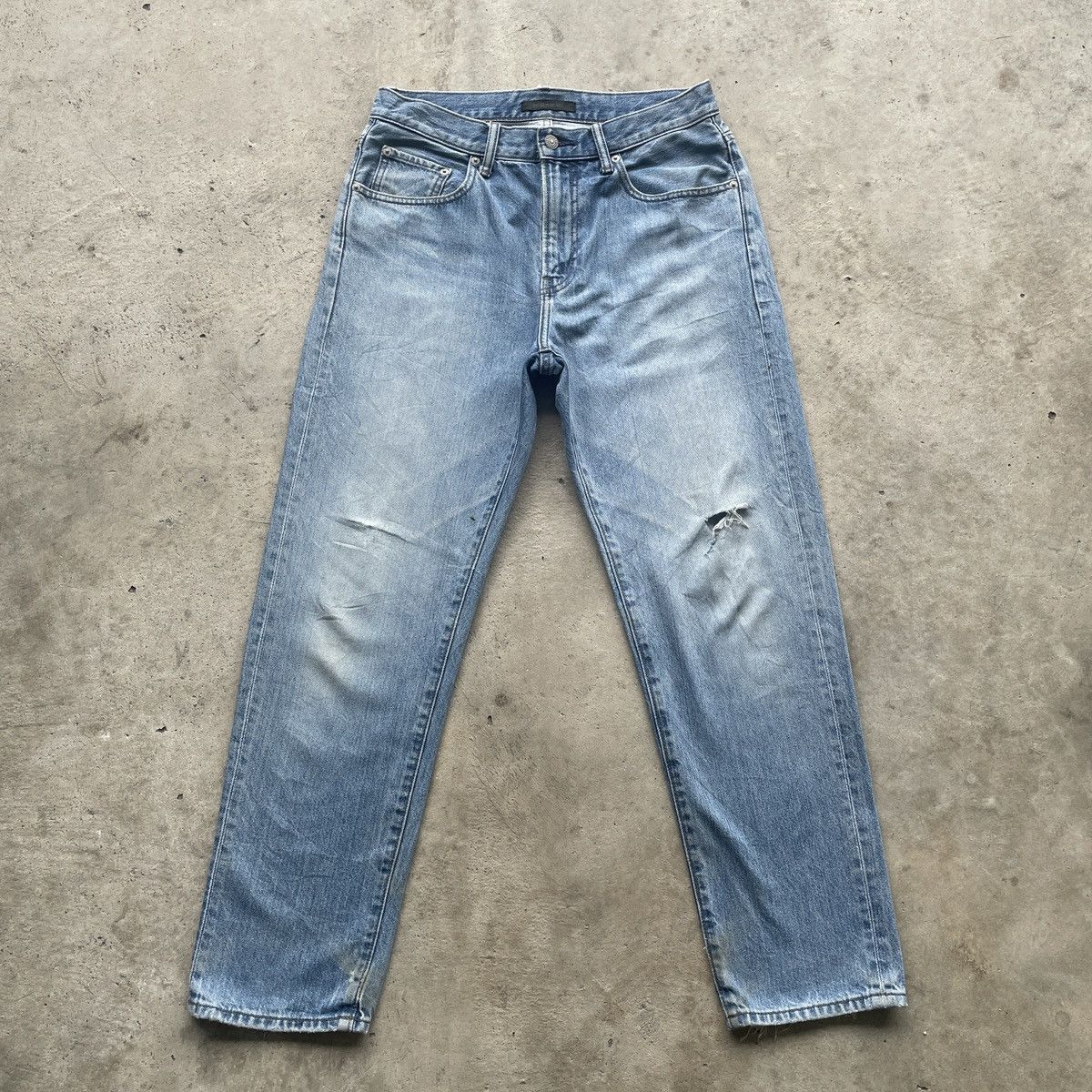 Japanese Brand W30x29💥 Vintage Japanese Faded Denim Jeans Pants Distressed Size US 30 / EU 46 - 1 Thumbnail