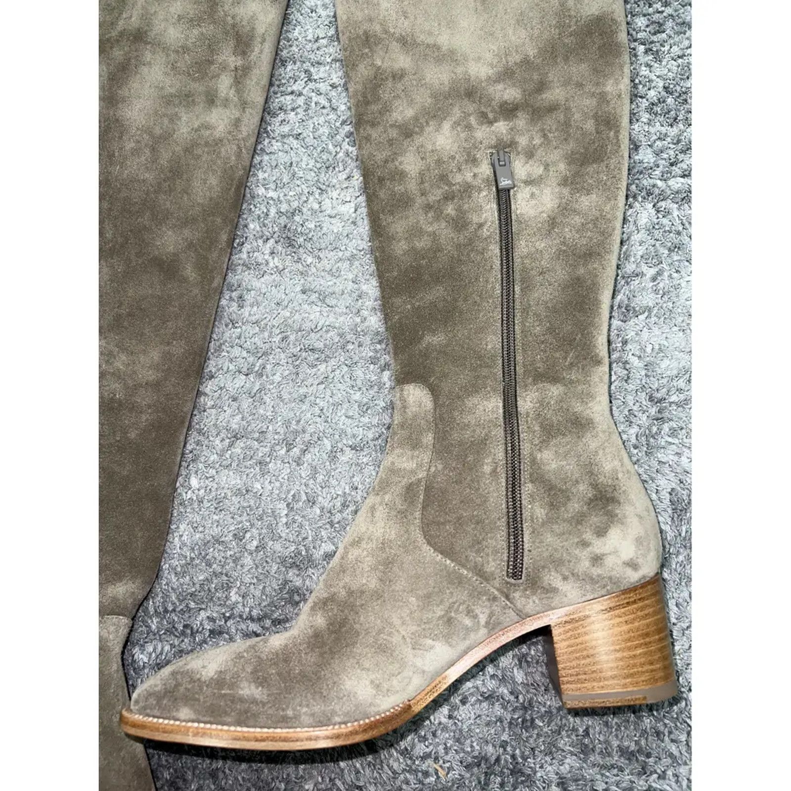 Christian Louboutin Christian Louboutin Gazellou 55 Silex Grey Suede Knee High Size US 5 / IT 35 - 8 Thumbnail