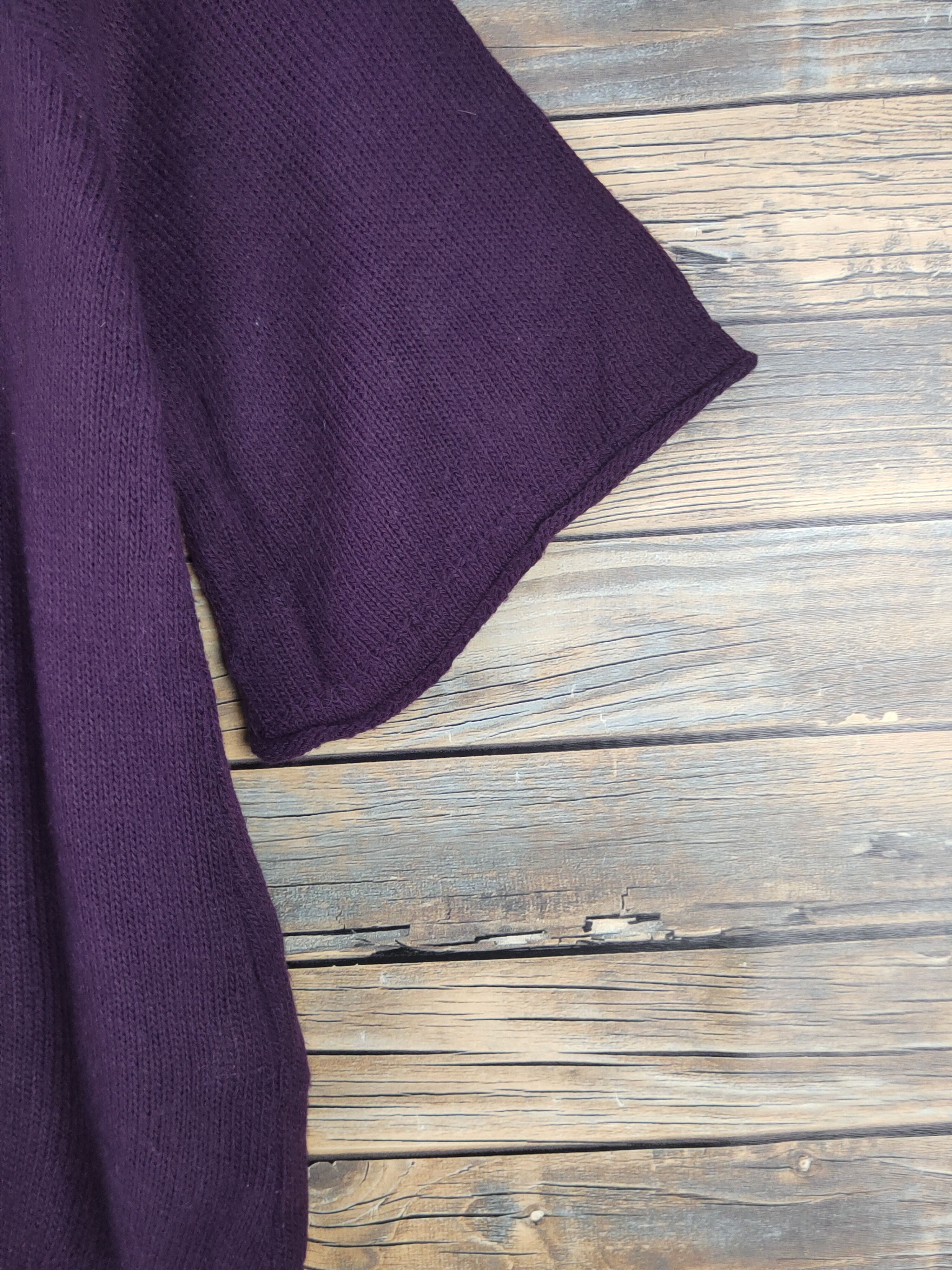 Homespun Knitwear × Japanese Brand Nusy Dark Purple Knitwear Cardigan #W1242 Size M / US 6-8 / IT 42-44 - 6 Thumbnail