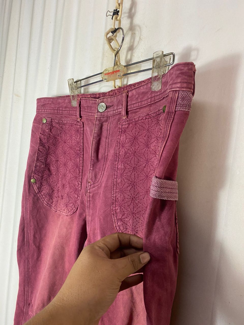 Designer × Japanese Brand Nishiki oriental brand sashiko distressed denim pants Size US 37 - 10 Thumbnail
