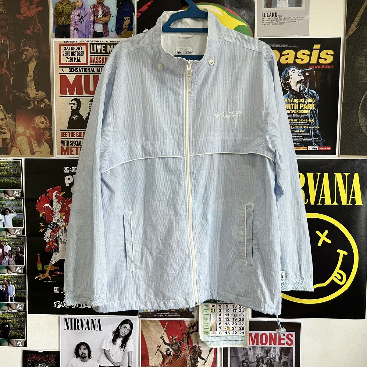 image of Dunlop Motorsport Windbreaker in Blue, Men's (Size Medium)