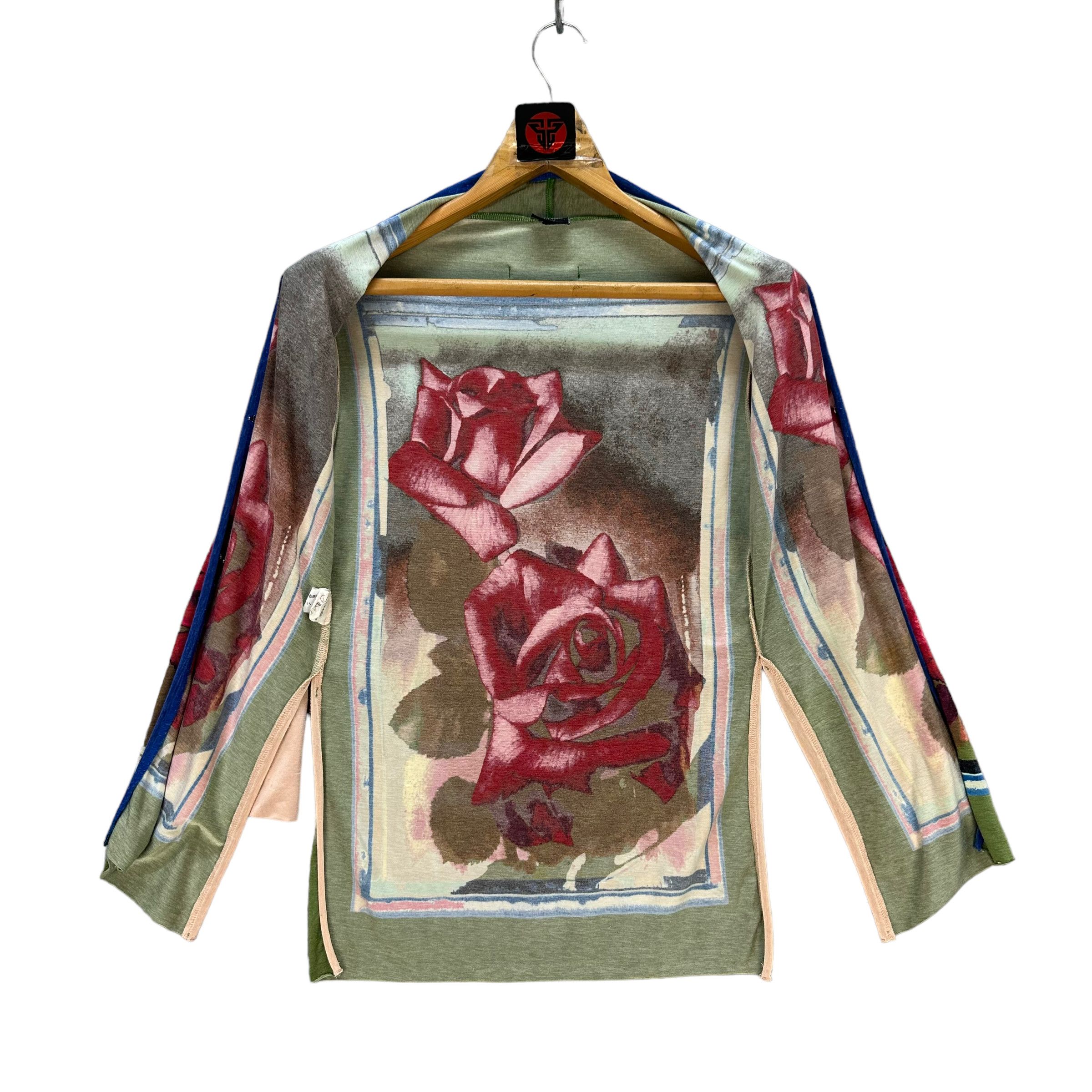 Jean Paul Gaultier JEAN PAUL GAULTIER FEMME ROSE GRAPHIC CARDIGAN #7715-166 Size M / US 6-8 / IT 42-44 - 8 Thumbnail